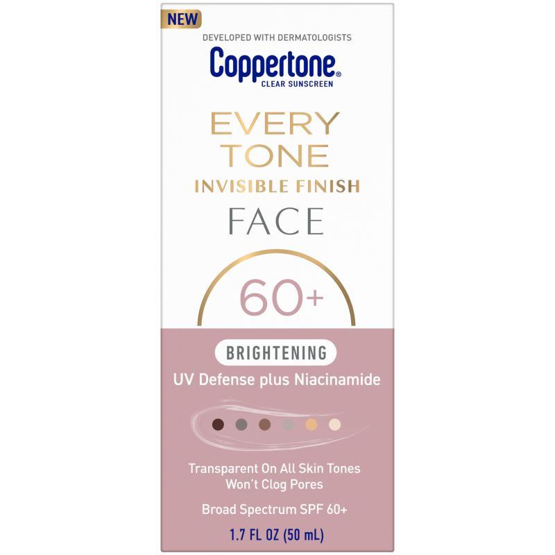 Coppertone Every Tone Invisible Finish Face 60+ 1.7 oz