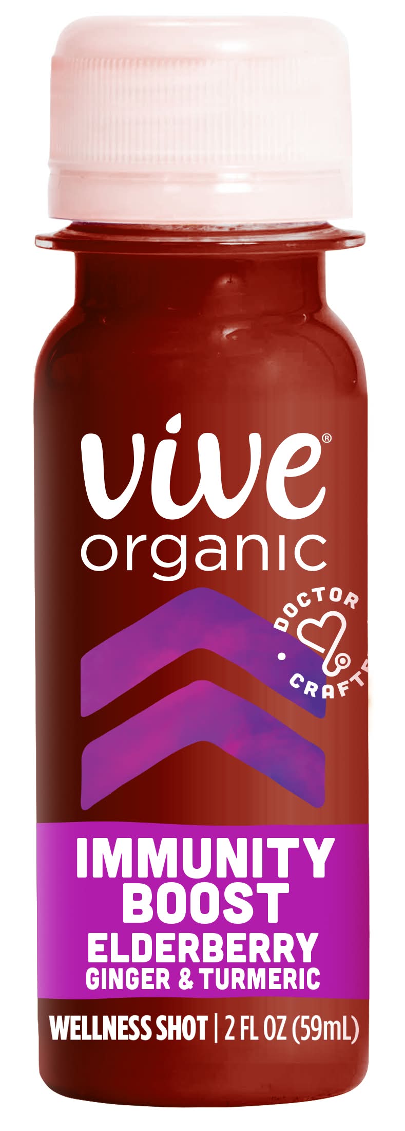 Vive Organic Wellness Shot, Elderberry-Ginger- Turmeric 2 oz