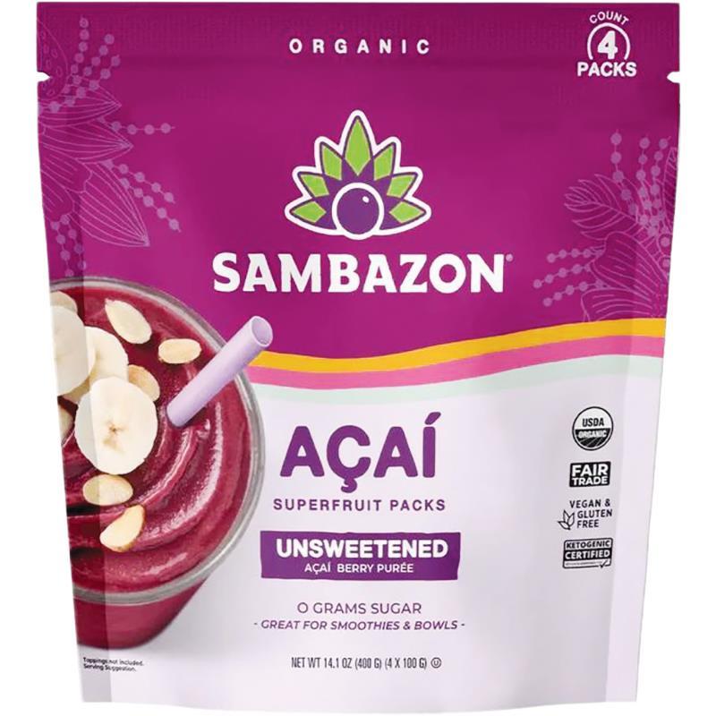 Sambazon Açaí Superfruit Packs Unsweetened 14.1 oz