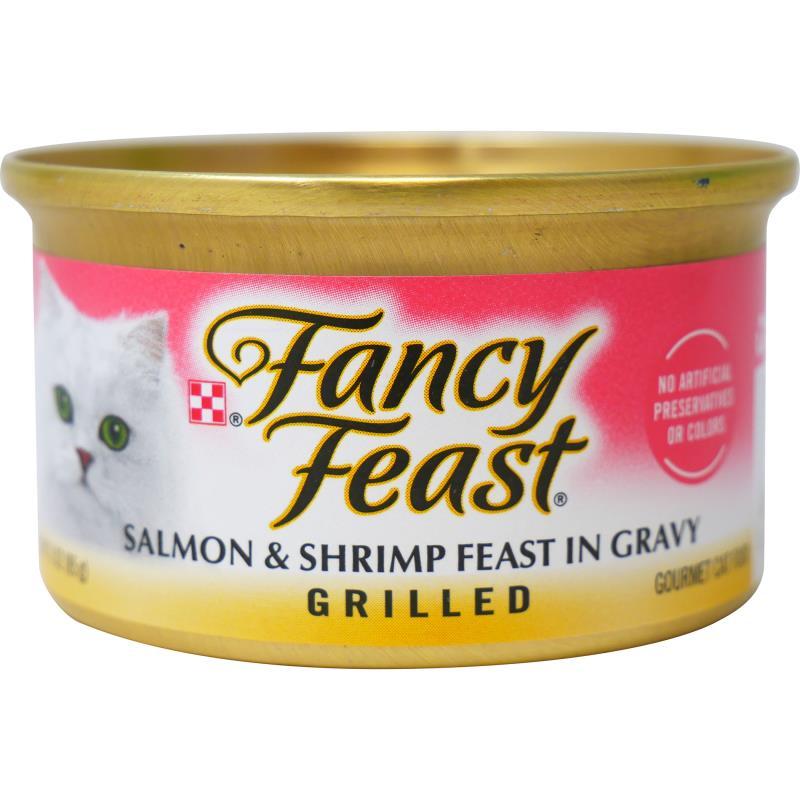 Fancy Feast Salmon & Shrimp Feast in Gravy Grilled 3 oz