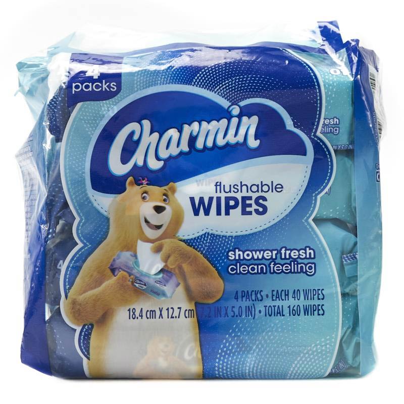 Charmin Flushable Wipes 4-40 ct