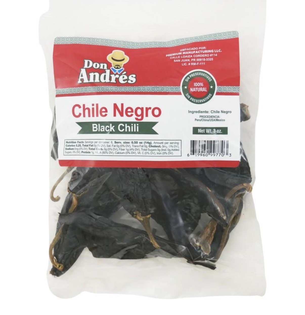 Don Andrés Chile Negro 3 oz