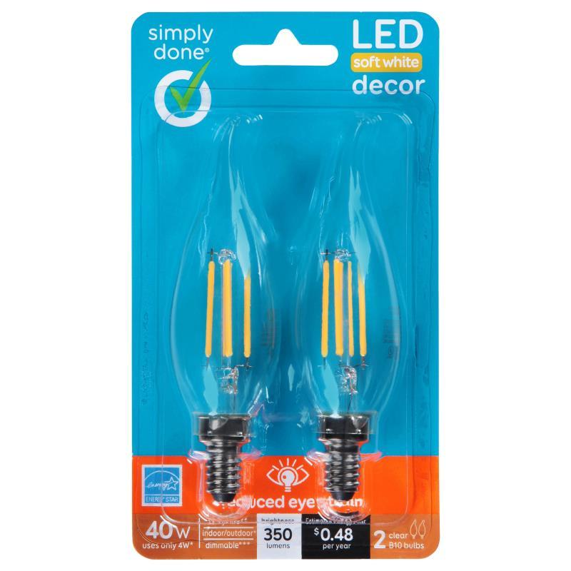 Simply Done LED Soft White Bulb 60W 2 ct