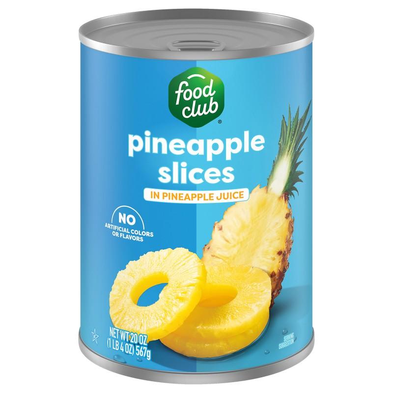 Food Club Pineapple Slices 20 oz