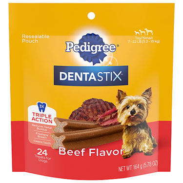 Dentastix Triple Action Large Beef Flavor  24 ct