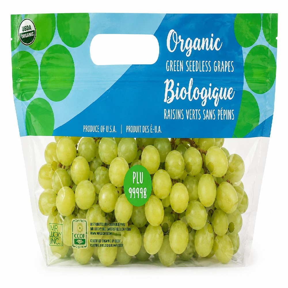 Organic Green Seedless Grapes