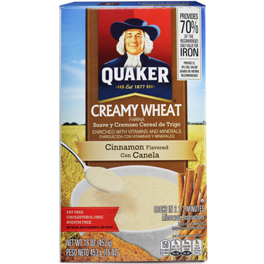 Quaker Creamy Wheat / Farina con Canela 16 oz