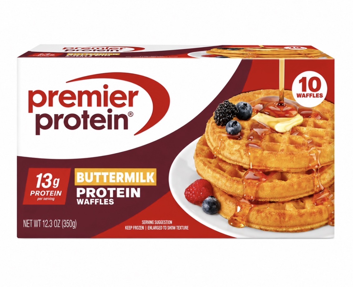 Premier Protein Buttermilk Protein Waffles 10 ct