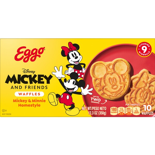 Eggo Mickey Homestyle Waffles 12.3 oz