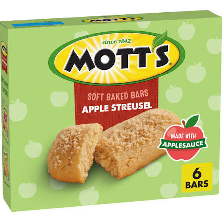 Mott’s Soft-Baked Bars Apple Streusel 6 ct
