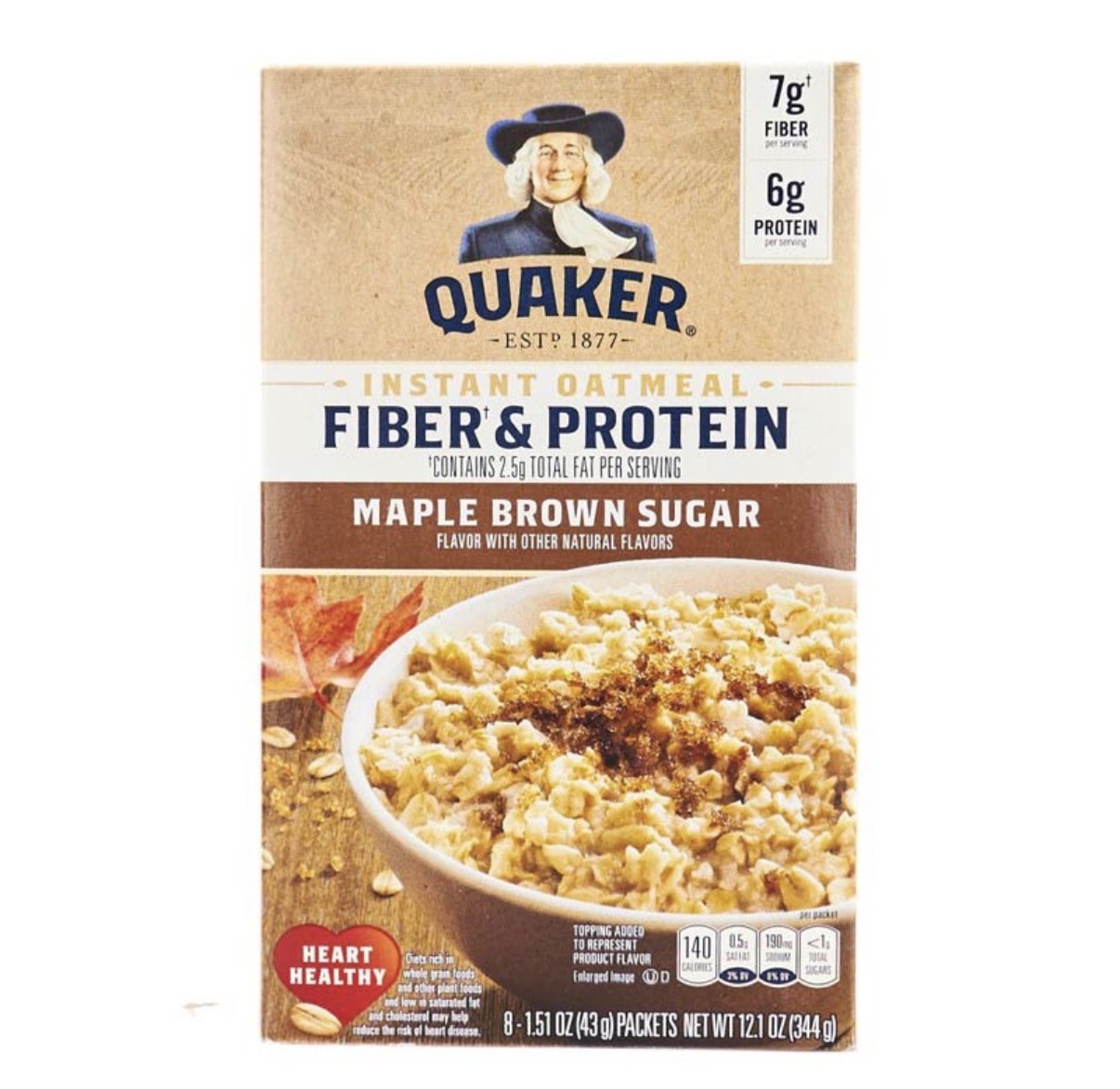 Quaker Instant Oatmeal Maple Brown Sugar Individual Packs 8-1.51 oz