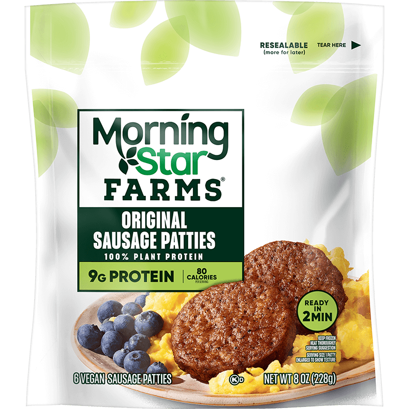 MorningStar Farms Veggie Original Sausage Patties 8 oz