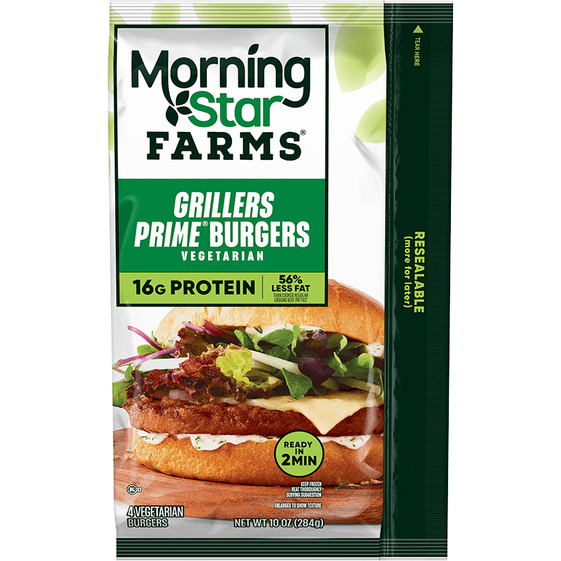 MorningStar Farms Veggie Grillers Prime Burgers 10 oz
