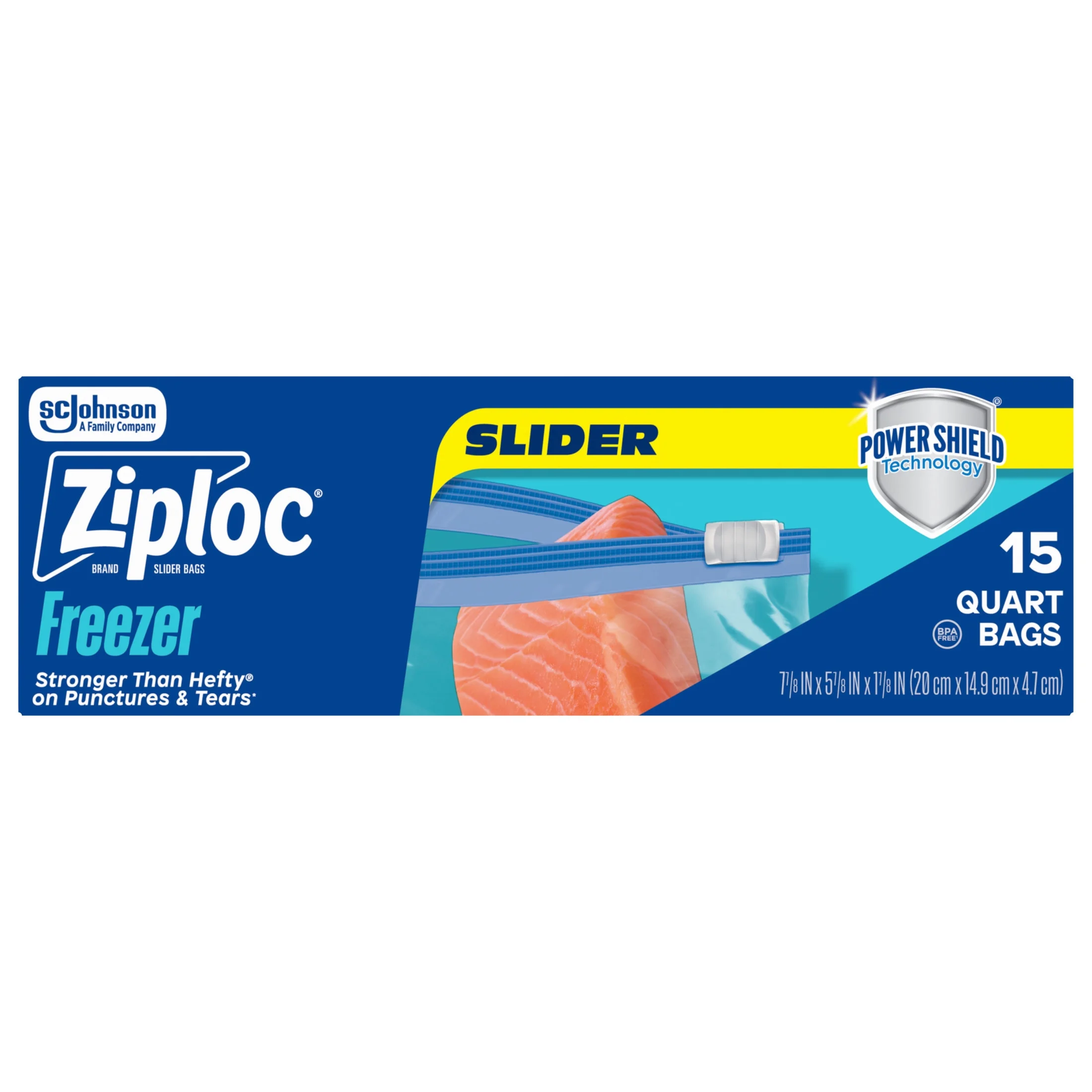 Ziploc Quart Freezer Slider Bags 15 ct