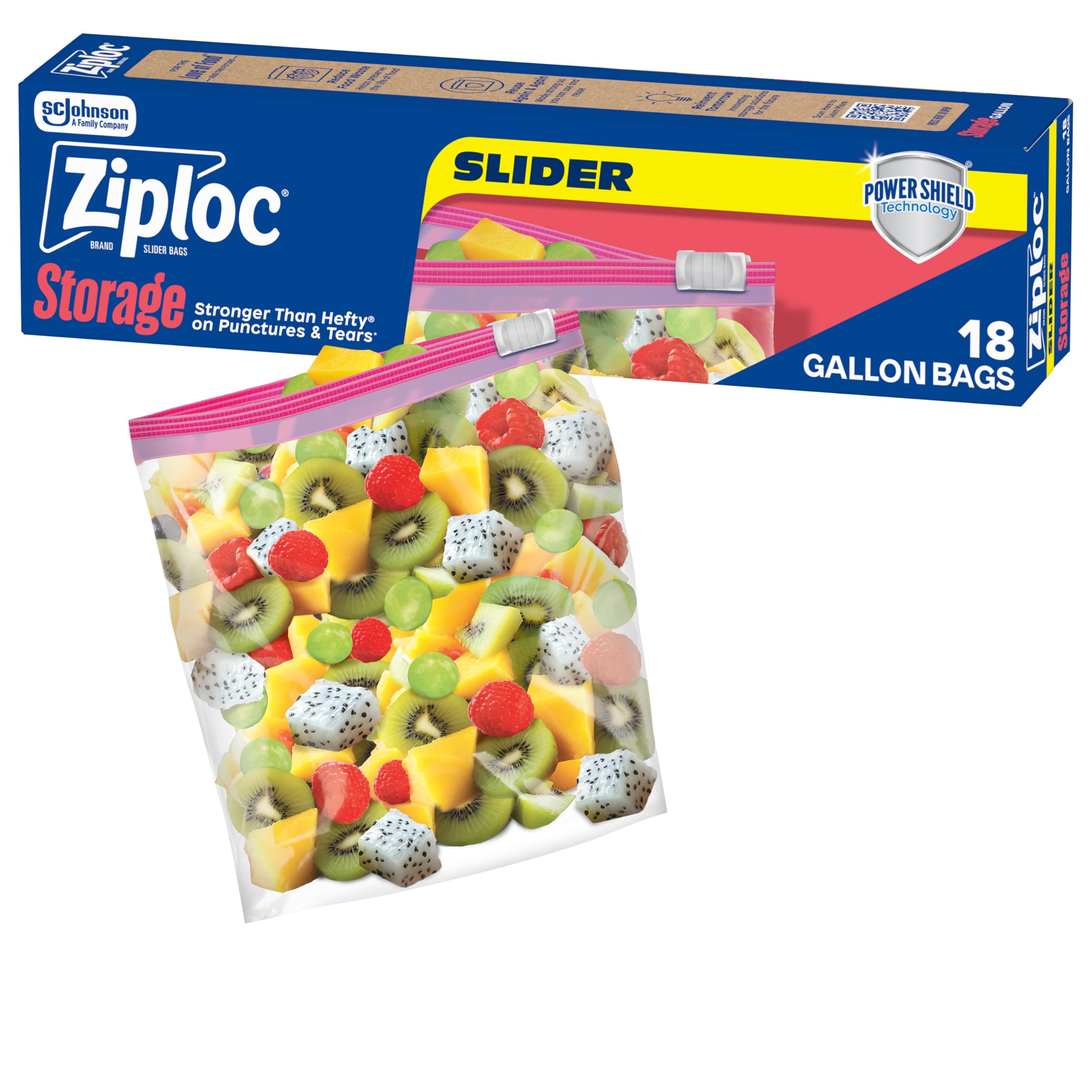Ziploc Gallon Storage Slider Bags 18 ct