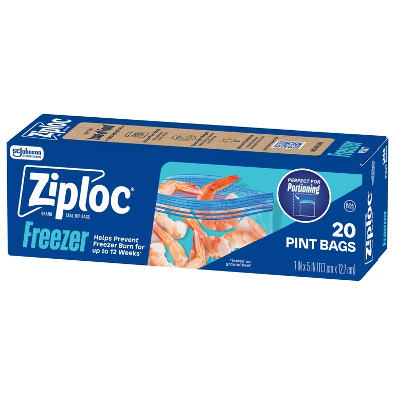 Ziploc Pint Freezer Bags 20 ct