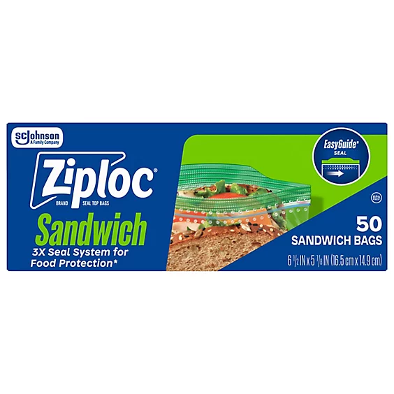 Ziploc Sandwich Bags 50 ct