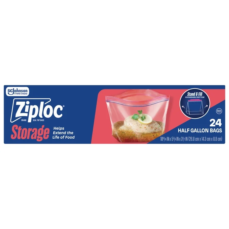 Ziploc Gallon Storage Bags 22 ct