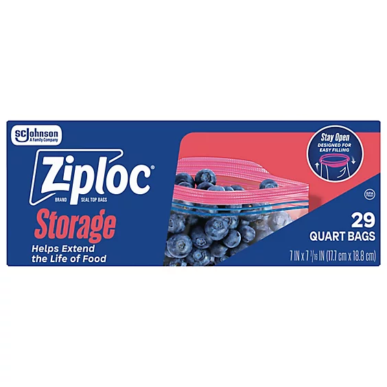 Ziploc Quart Storage Bags 29 ct