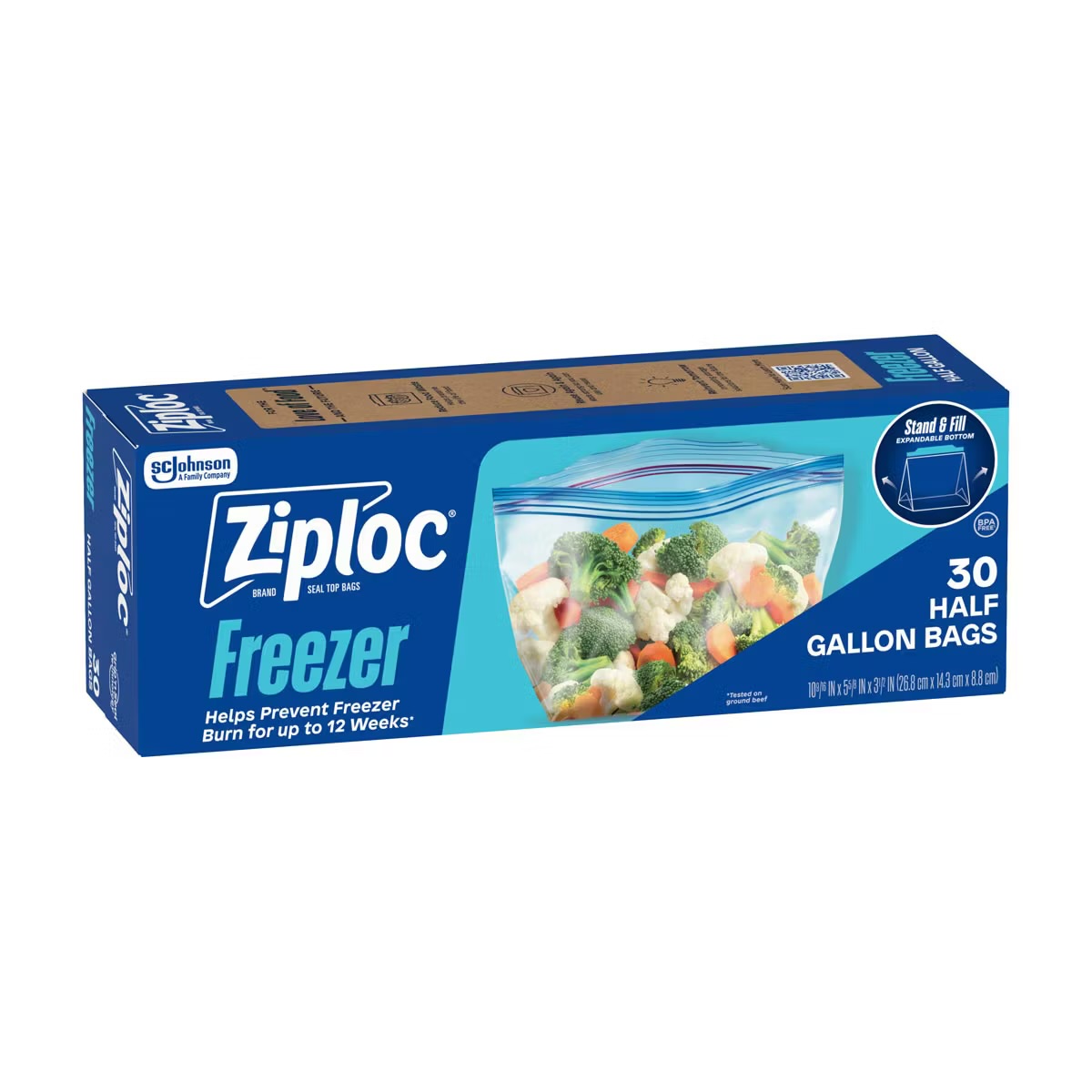 Ziploc Half Gallon Freezer Bags 30 ct