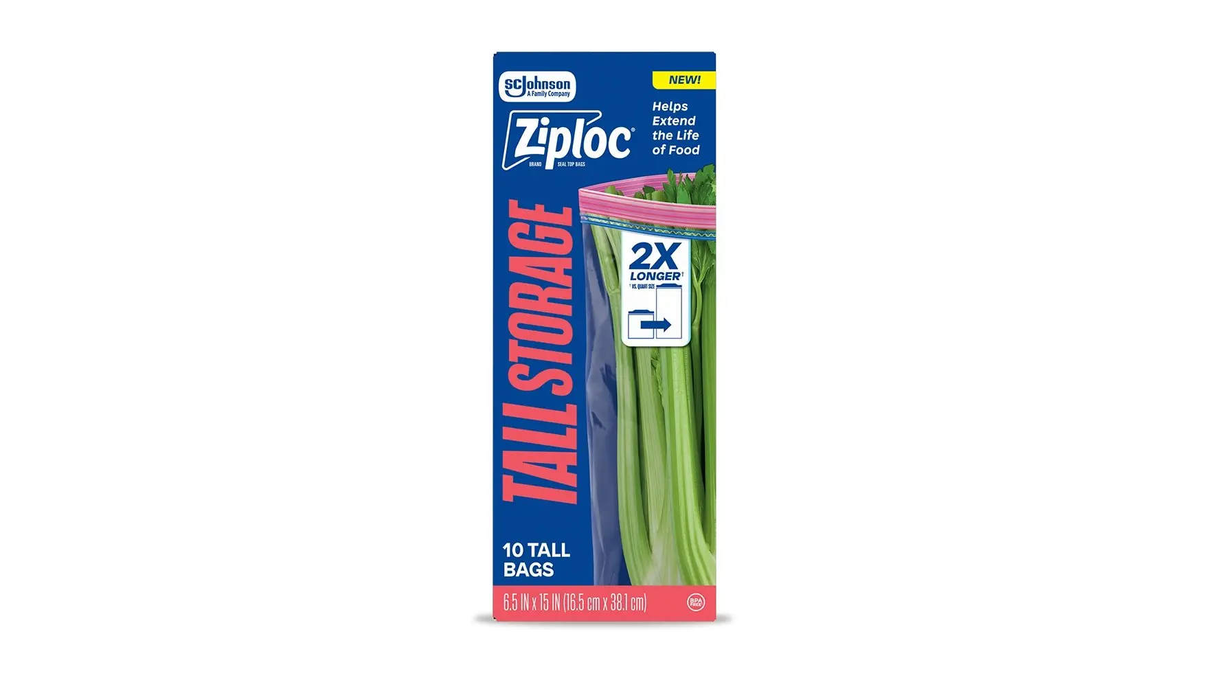 Ziploc Tall Storage Bags 10 ct