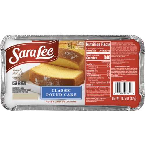 Sara Lee Classic Pound Cake 10.75 oz