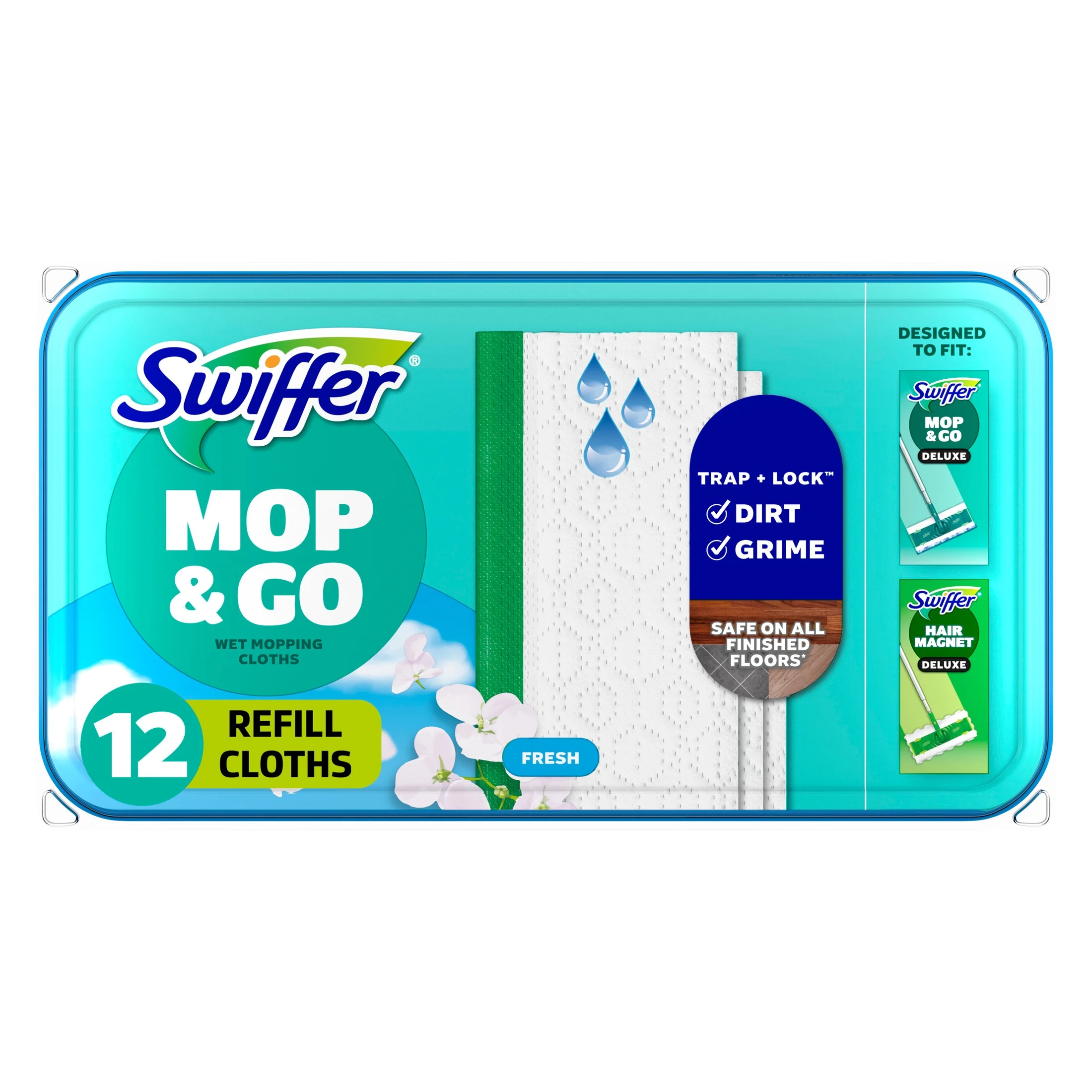Swiffer Wet Mop & Go Cloths Fresh Scent 12 ct