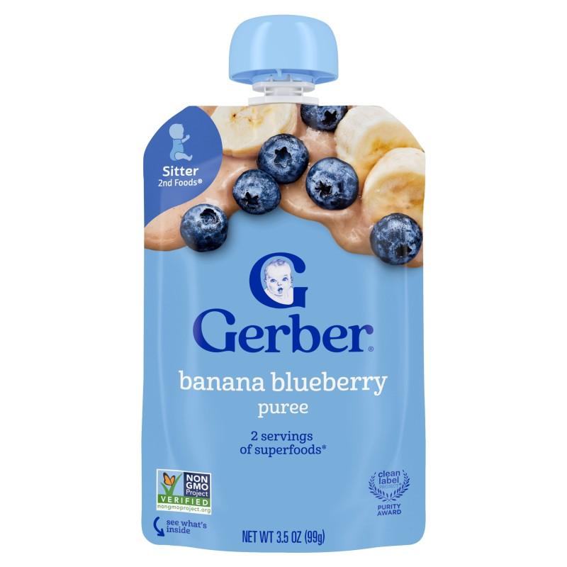 Gerber Natural for Toddlers Banana Blueberry 3.5 oz
