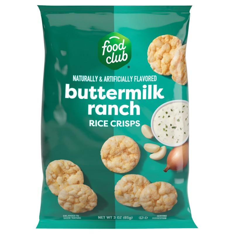Food Club Rice Crisps Buttermilk Ranch 3 oz