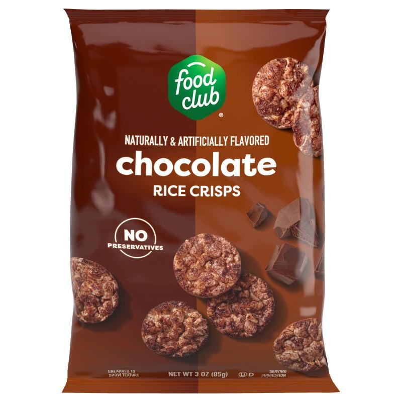 Food Club Rice Crisps Chocolate 3 oz
