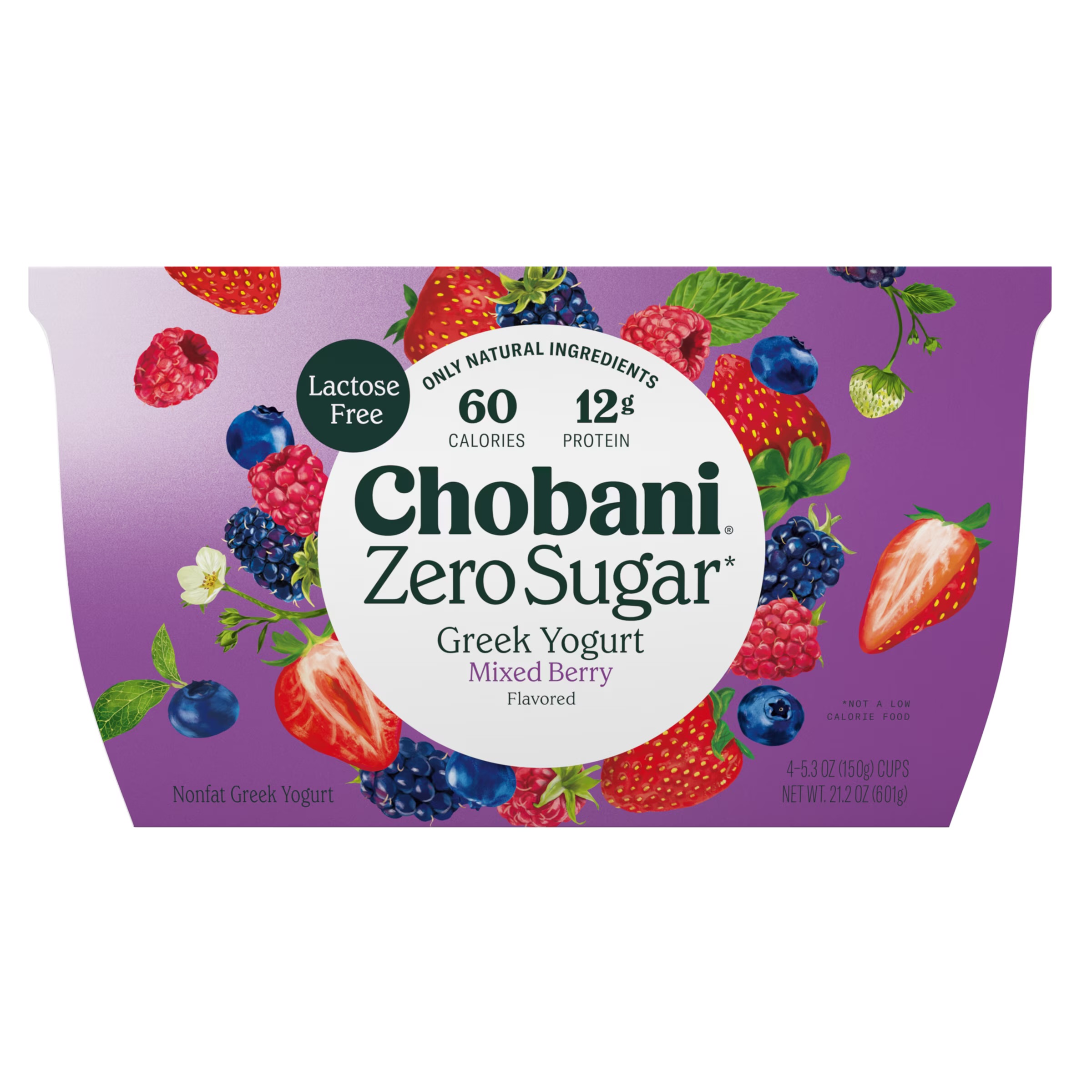 Chobani Zero Sugar Yogurt Mixed Berry 4-5.3 oz