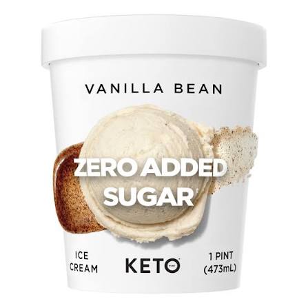 Keto Vanilla Bean Zero Sugar Added Ice Cream 1 pint