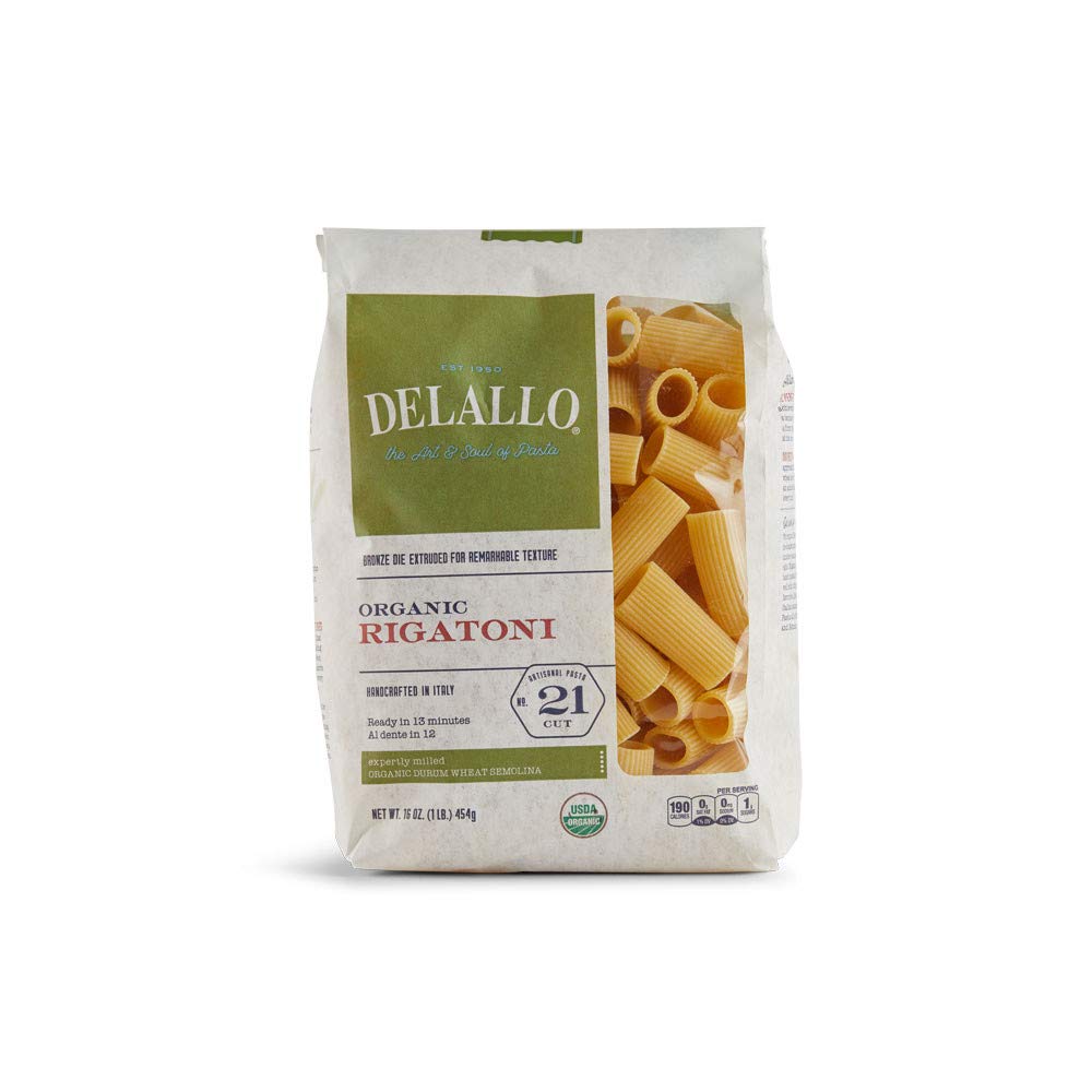 Delallo Organic Rigatoni 16 oz