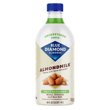Blue Diamond Amondmilk Unsweetened Simple 48 oz