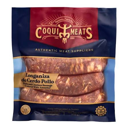 Coqui Meats Longaniza de Cerdo Pollo 9.6 oz