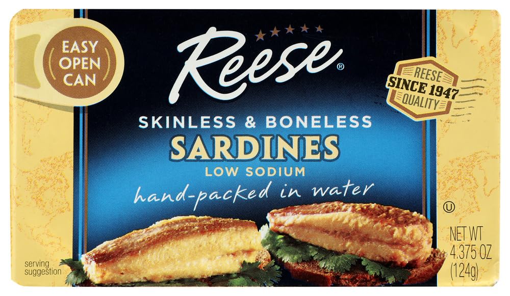 Reese Skinless & Boneless Sardines Low Sodium 4.37 oz