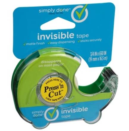 Simply Done Invisible Tape 450 inches