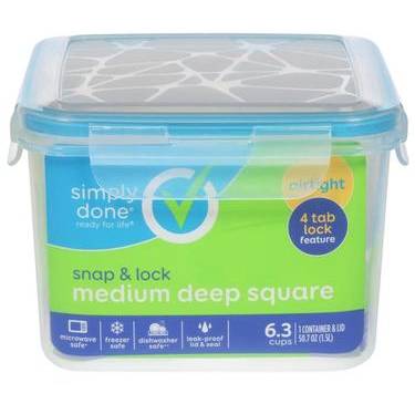 Simply Doing Snap & Lock Medium Deep Square 1 ct