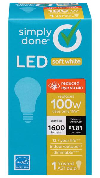 Simply Done Soft White Bulb 100W 1 ct