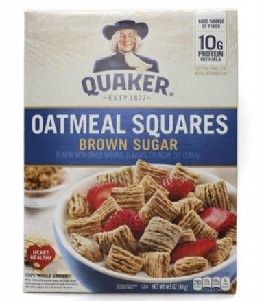 Quaker Oatmeal Squares Brown Sugar 14.5 oz