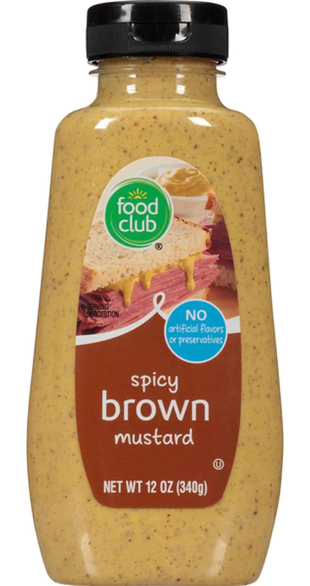 Food Club Spicy Brown Mustard 12 oz