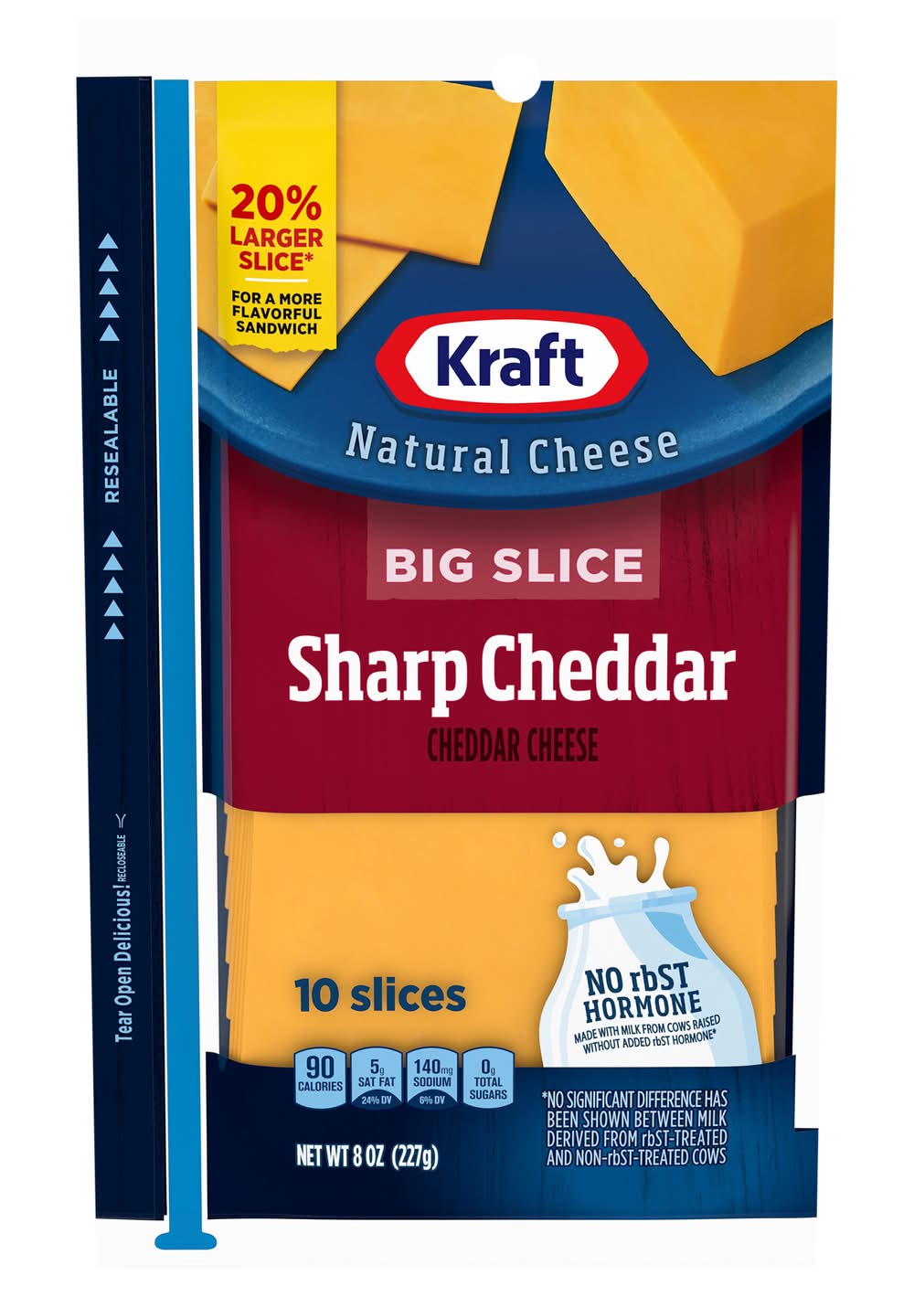 Kraft Big Sharp Cheddar Cheese Slices 8 oz