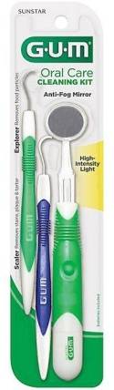 GUM Oral-Care Cleaning Kit with Anti-Fog Mirror