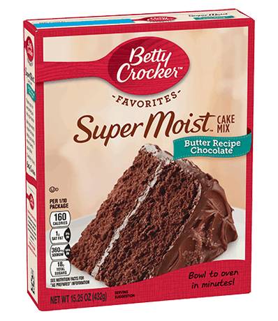 Betty Crocker Super Moist Butter Recipe Chocolate Cake Mix 15.25 oz