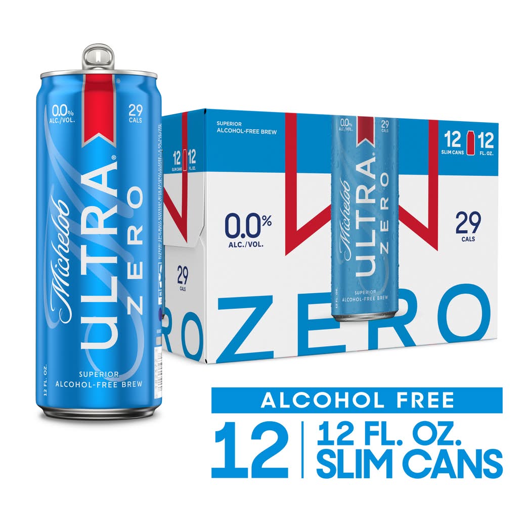 Michelob Ultra Zero Slim Cans 12-12 oz