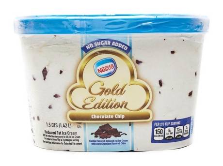 Nestle Gold Edition Chocolate Chip No Sugar Added 48 oz