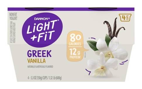 Light + Fit Greek Vanilla Yogurt 4-5.3 oz