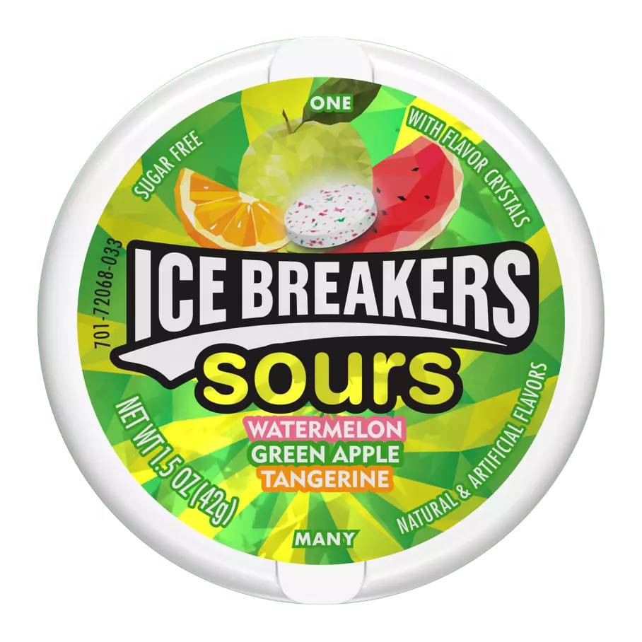 Ice Breakers Sours Watermelon Apple Tangerine 1.5 oz
