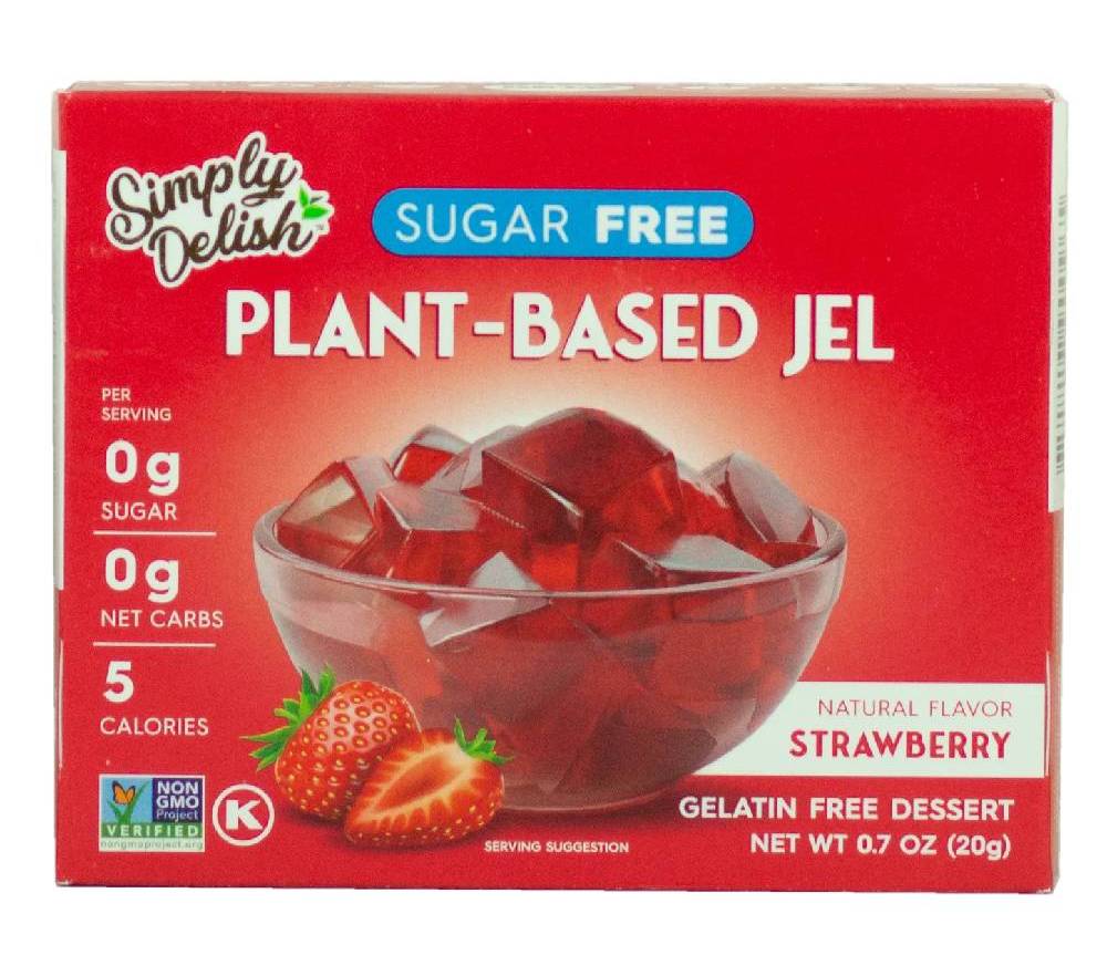 Simply Delish Strawberry Plant Based Jel Sugar Free 0.7 oz