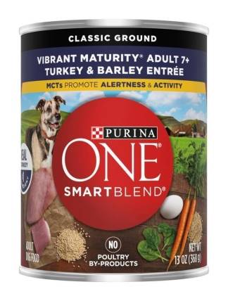 Purina One Vibrant Maturity Turkey & Barley Classic Ground 13 oz
